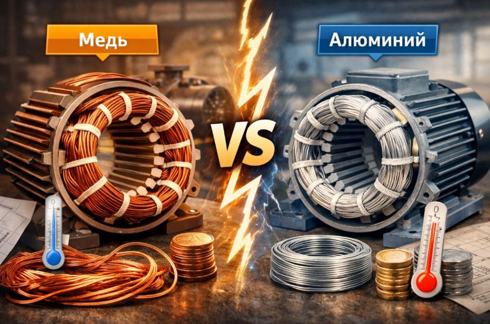 Чем отличается алюминиевая обмотка электродвигателя от медной?