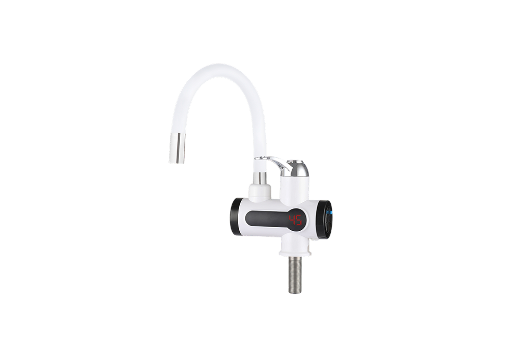 Проточный кран-водонагреватель UNIPUMP BEF-008AF с дисплеем и гибким изливом (силикон)